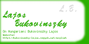 lajos bukovinszky business card